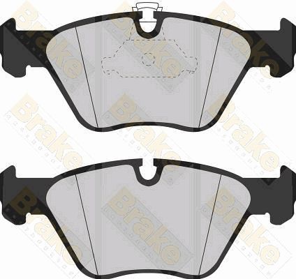 BRAKE ENGINEERING Комплект тормозных колодок, дисковый тормоз PA1121